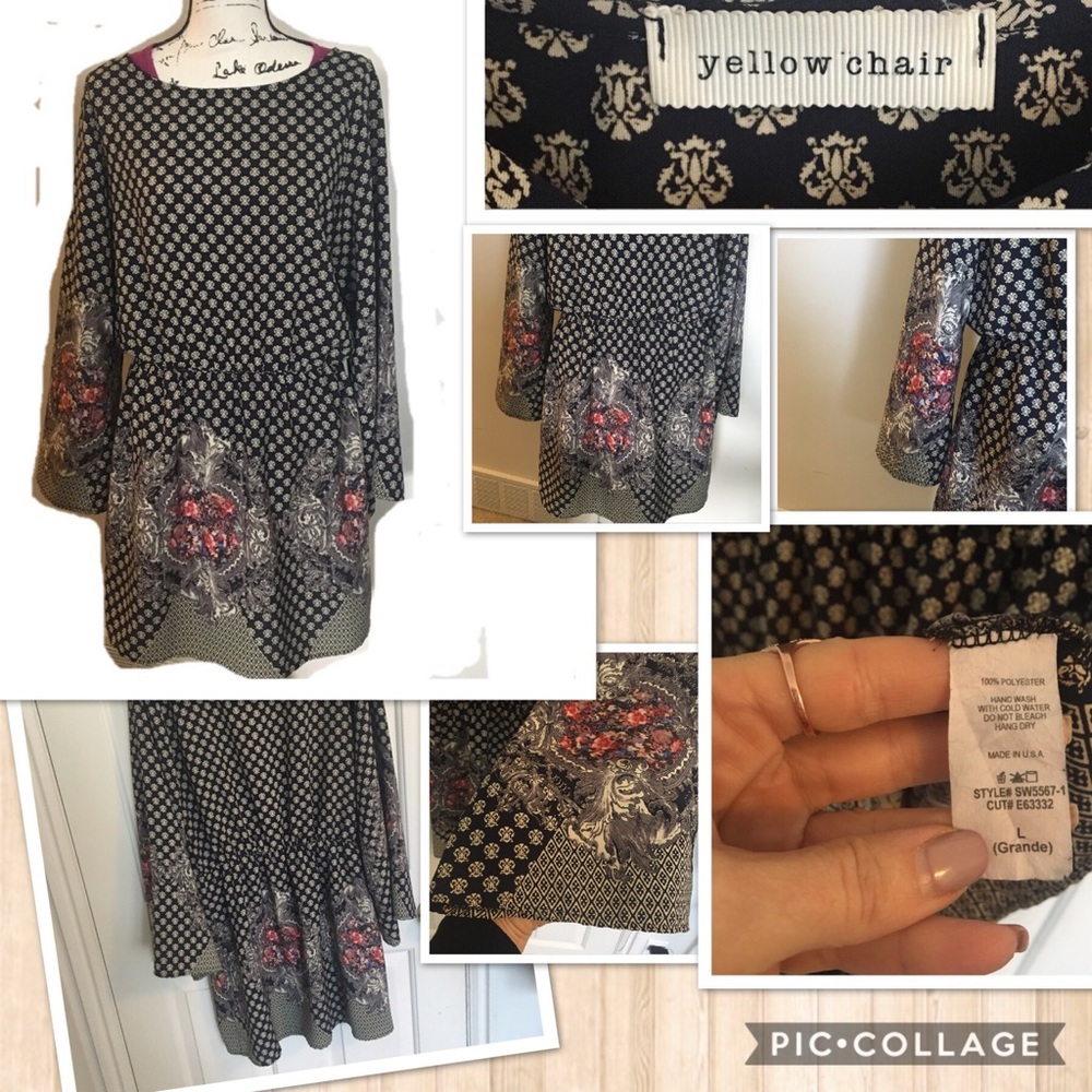 VTG 70s Bohemian Medallion Dress - Picture 2 of 6